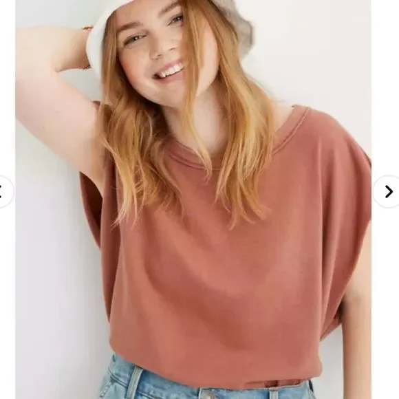 Aerie Dolman Sleeve Oversized T-Shirt Size Medium - Picture 2 of 9